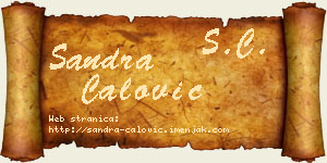 Sandra Ćalović vizit kartica